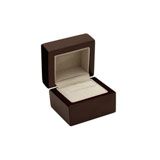 Premium Brown Veneer Jewelry Ring Box