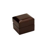 Premium Brown Veneer Jewelry Ring Box