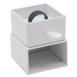 Matte White Paper Slider Ring Box 