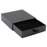 Matte Black Paper Slider Pendant Box 