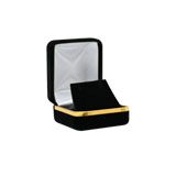 Black velvet earring box