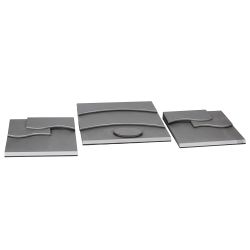 10-Piece Steel Grey Jewelry Display Risers - Wholesale 