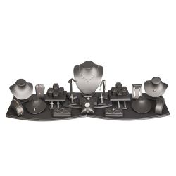 26 Piece Steel Grey Jewelry Display Set | Gems on Display