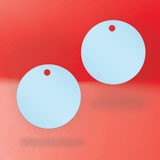 Shimmer Blue Custom Hang Tag - Circle - 1-1/2