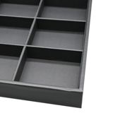 12 Compartment Black Leatherette Jewelry Showcase Display Tray