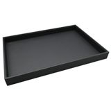 Black Leatherette Luxury Jewelry Showcase Display Tray