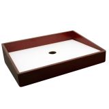 Red Rosewood Jewelry Earring Display Tray, Holds 8 Earrings