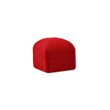 Red Flocked Velour Jewelry Ring Packaging Boxes