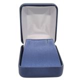 Blue Leatherette Earring Box