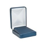 Blue Leatherette Large Earring Box