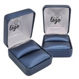 Blue Leatherette Ring Box