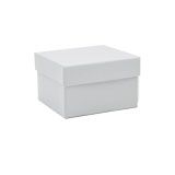 White Leatherette Dual Jewelry Ring Box, Holds 1 to 2 Rings