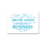 We Are Open Business Store Front Window Restaurant Sign, 19