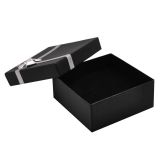 Black Paper Silver Bow-Tie Jewelry Pendant Gift Boxes