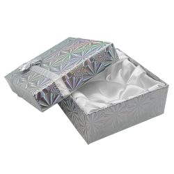 Holographic Mixed Color Paper Silver Bow-Tie Jewelry Bangle or Watch Gift Boxes