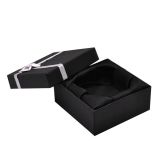 Black Paper Silver Bow-Tie Jewelry Bangle or Watch Gift Boxes