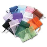Assorted Colors Organza Drawstring Gift Pouches, 4-1/4