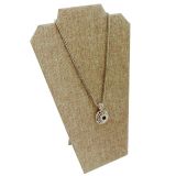 Brown Burlap Jewelry Necklace Display Easel, 12-1/2