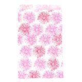Pink Flower Print Gift Shopping Bags, 100 Per Pack, 8-1/2