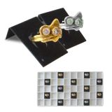 Black Plastic Jewelry Ring Display Card, 100 Per Pack