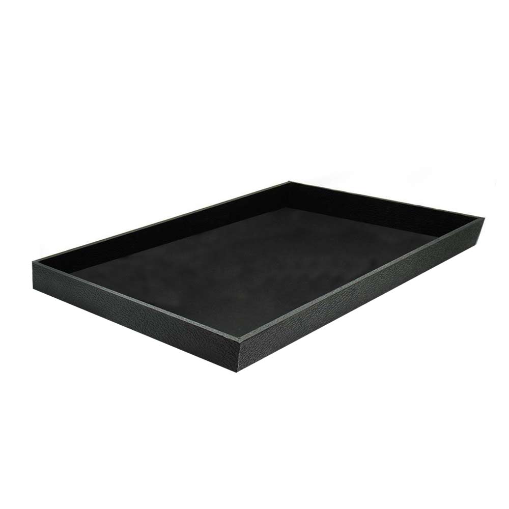 Black Leatherette Wrapped Jewelry Tray-1