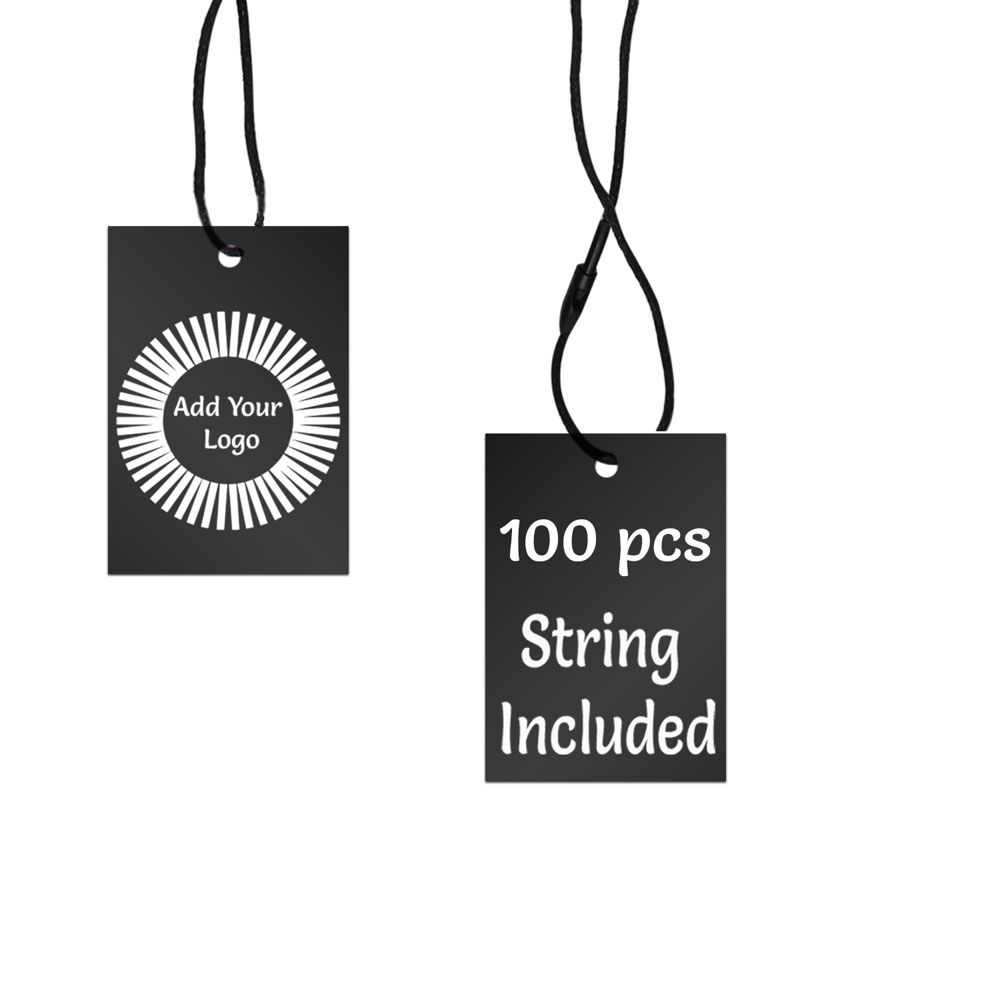 Matte Black Custom Hang Tag Square - 1-1/4