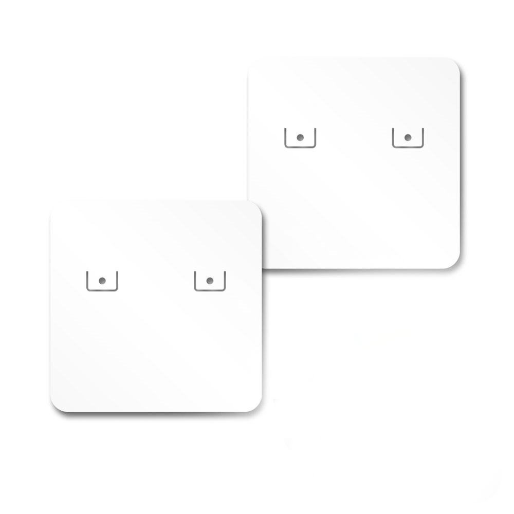 Shimmer White Earring Card 1-1/2