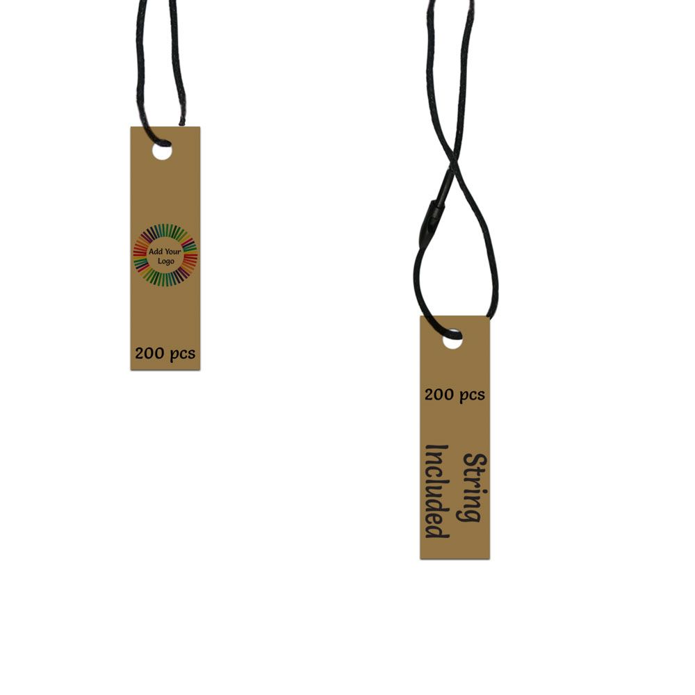 Kraft Custom Hang Tag-Rectangle - 1-3/4