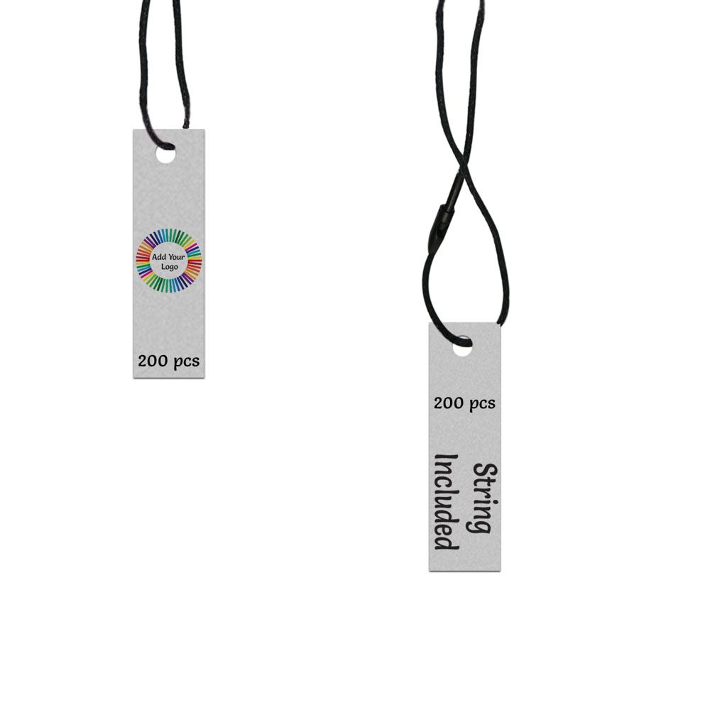 Smoke Grey Custom Hang Tag-Rectangle - 1-3/4