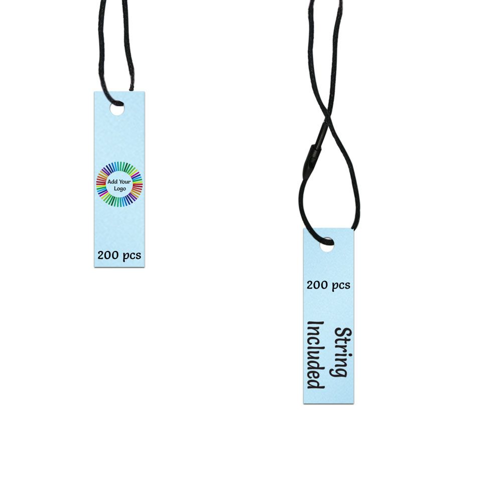 Shimmer Blue Custom Hang Tag-Rectangle - 1-3/4