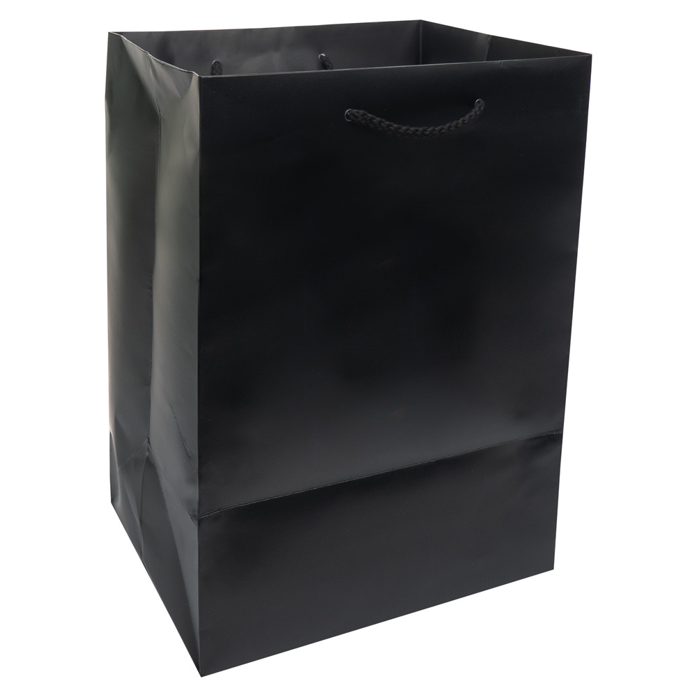 Premium Matte Black Laminate Eurotote Shopping Bags - 10