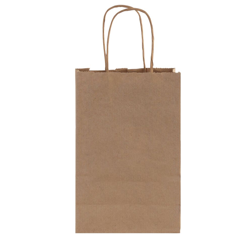 Personalized Natural Kraft Shopping Bags with Handles