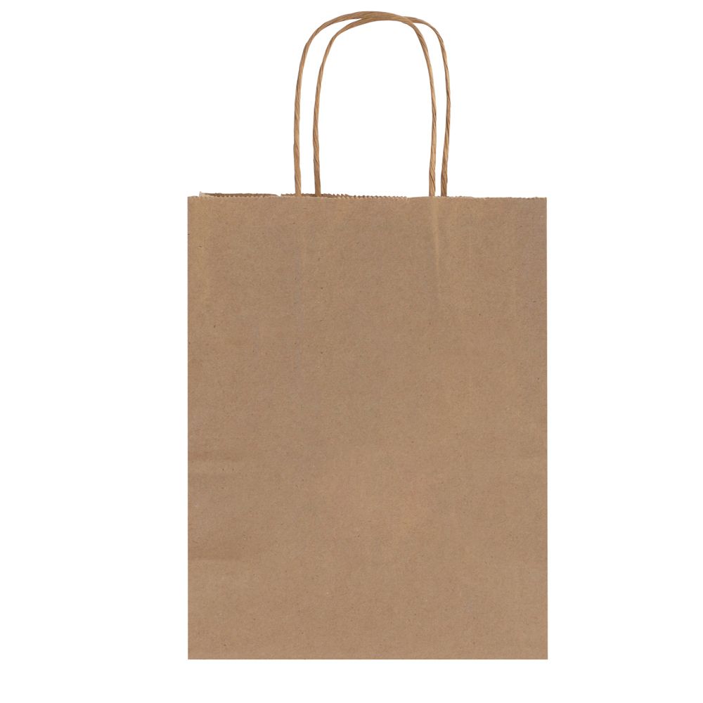 Personalized Brown Kraft Shopping Bags with Handles