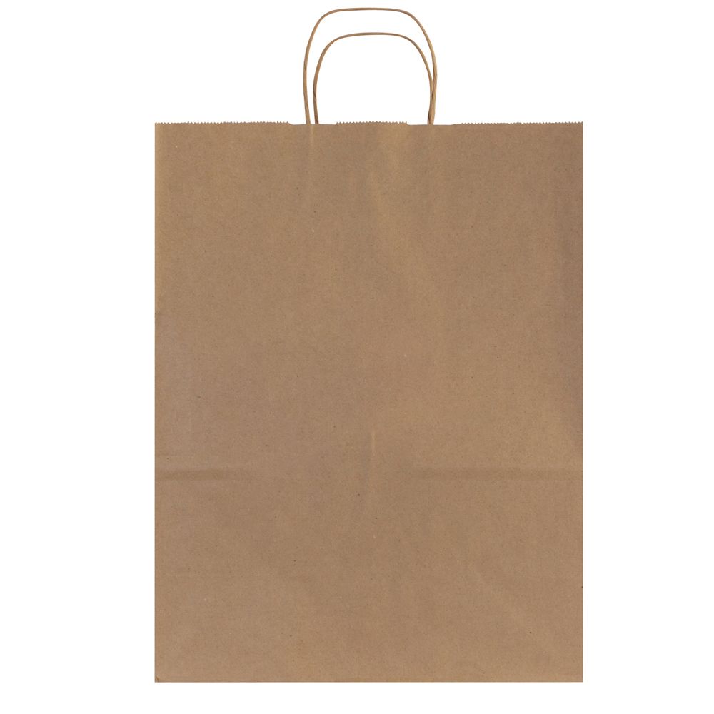 Custom Printed Brown Kraft Paper Shopping Bags with Handles