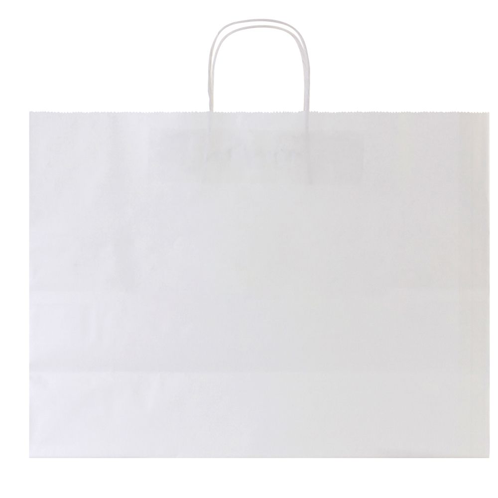 Custom Printed White Kraft Gift Shopping Bags