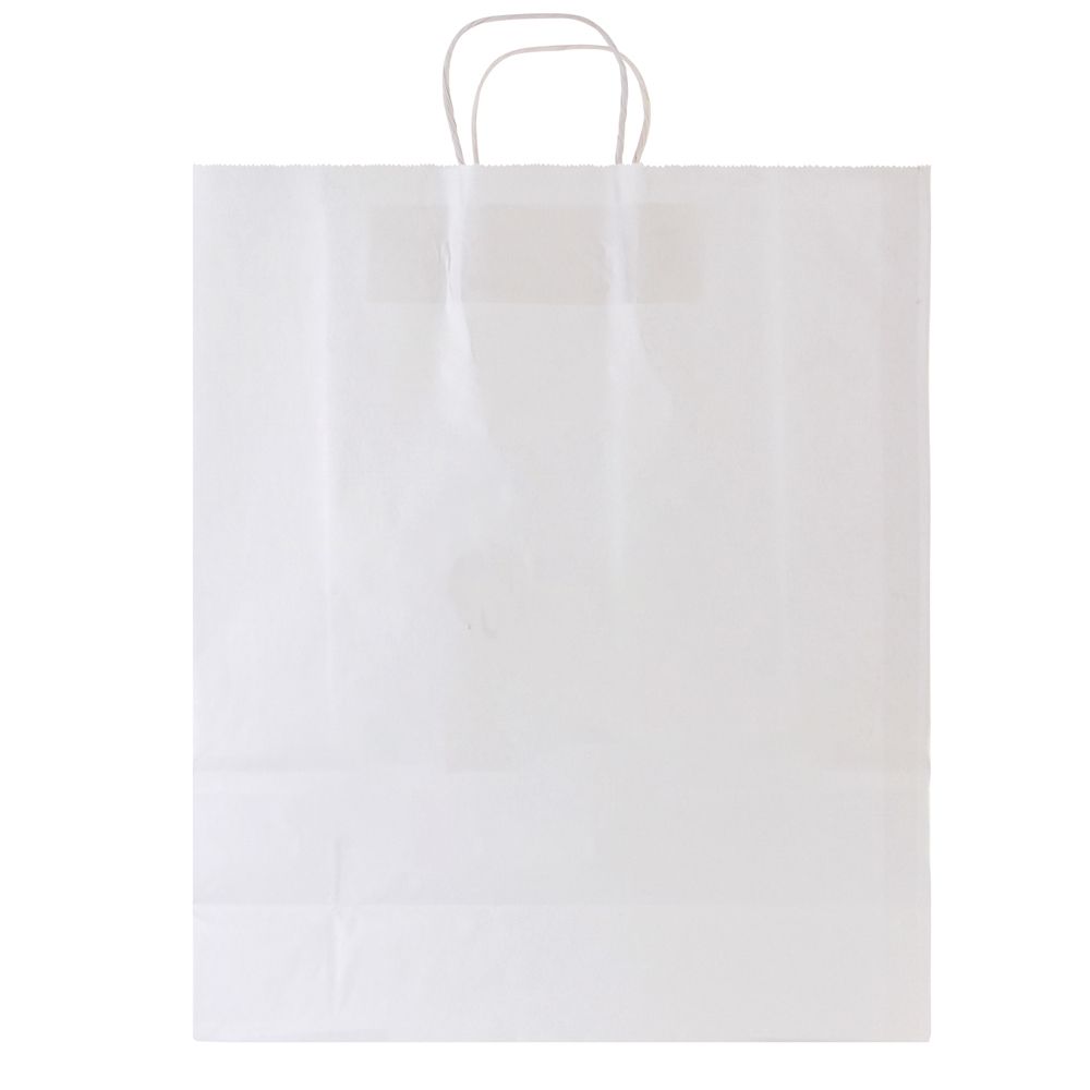 Personalized White Kraft Paper Shopping Bags