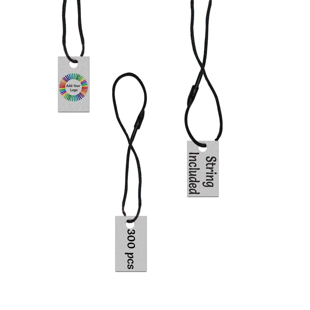 Smoke Grey Custom Hang Tag Rectangle - 1