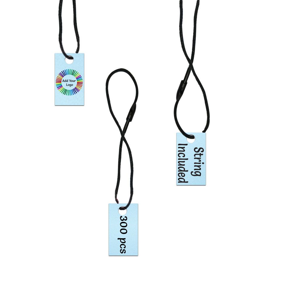 Shimmer Blue Custom Hang Tag Rectangle - 1