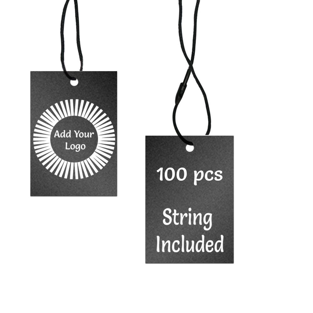 Shimmer Black Custom Hang Tag Rectangle - 1