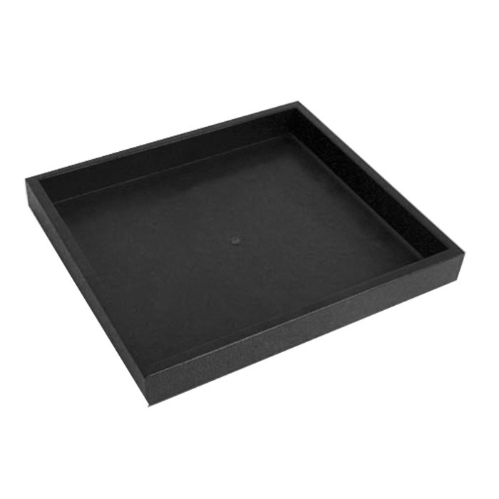 Black Stackable Plastic Tray-Half Size-1