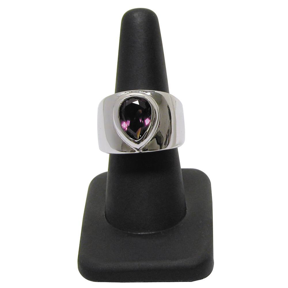 Black Rubber Single Finger Jewelry Ring Display
