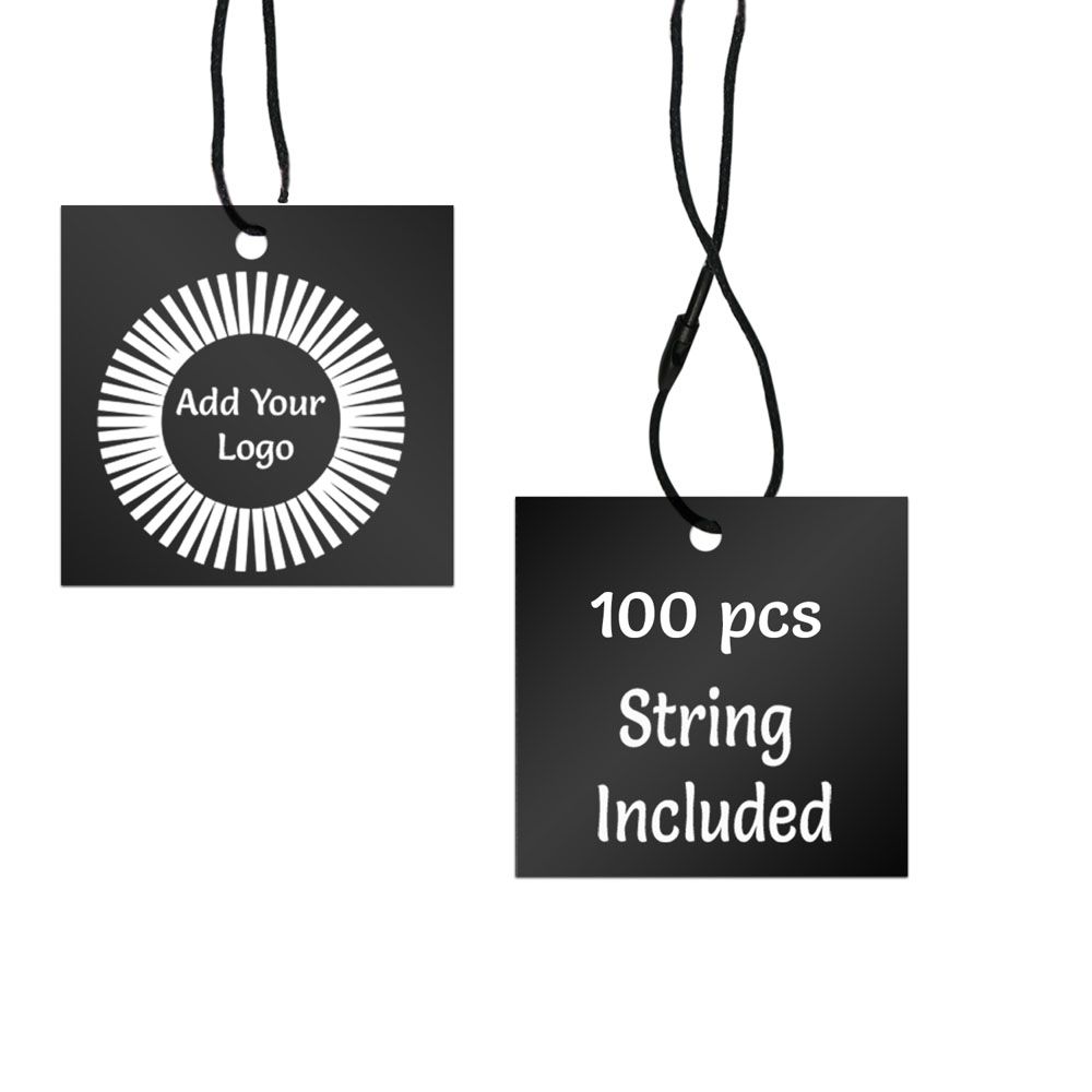 Matte Black Custom Hang Tag Square - 2