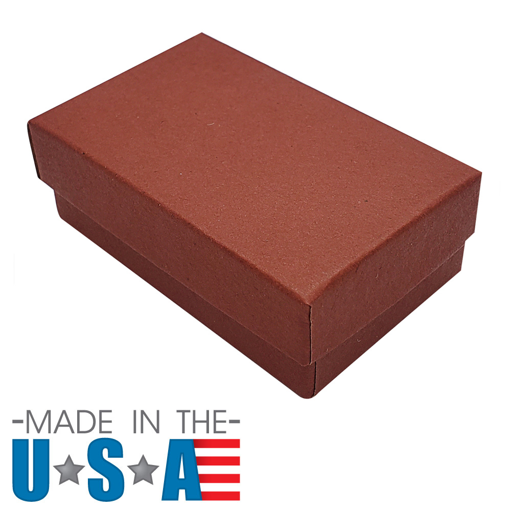 Premium Brick Red Cotton Filled Jewelry Gift Boxes #32