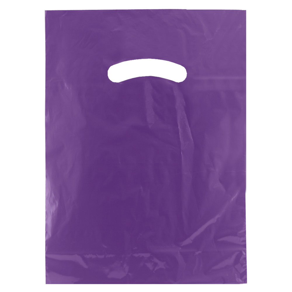 Purple Gloss Die Cut Handle Bag 9