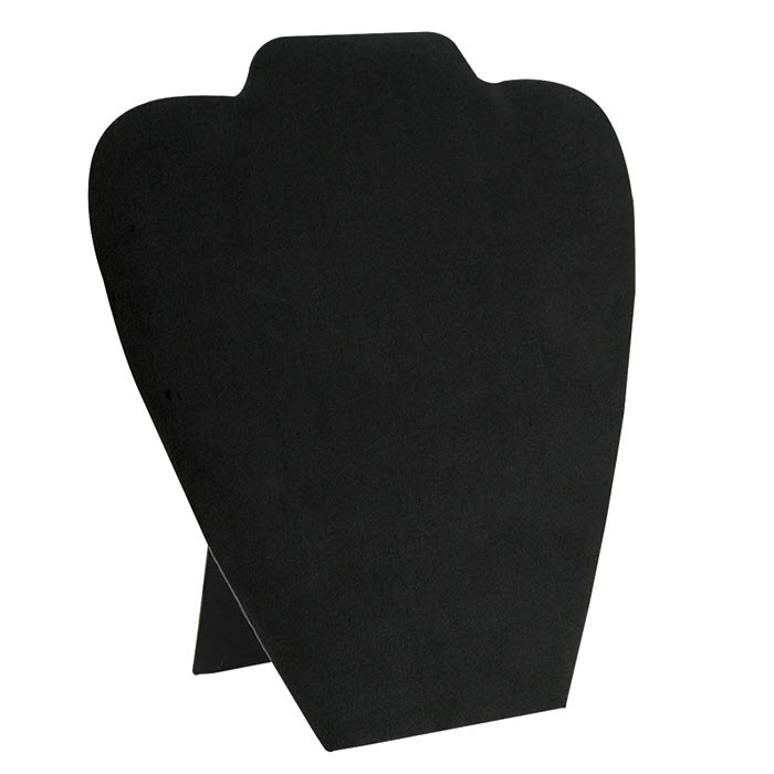 Black Leatherette Jewelry Necklace Display Easel, 8-5/8