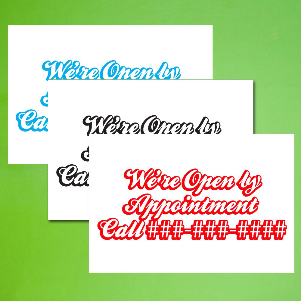We Are Open Custom Store Window Business Signs, 19