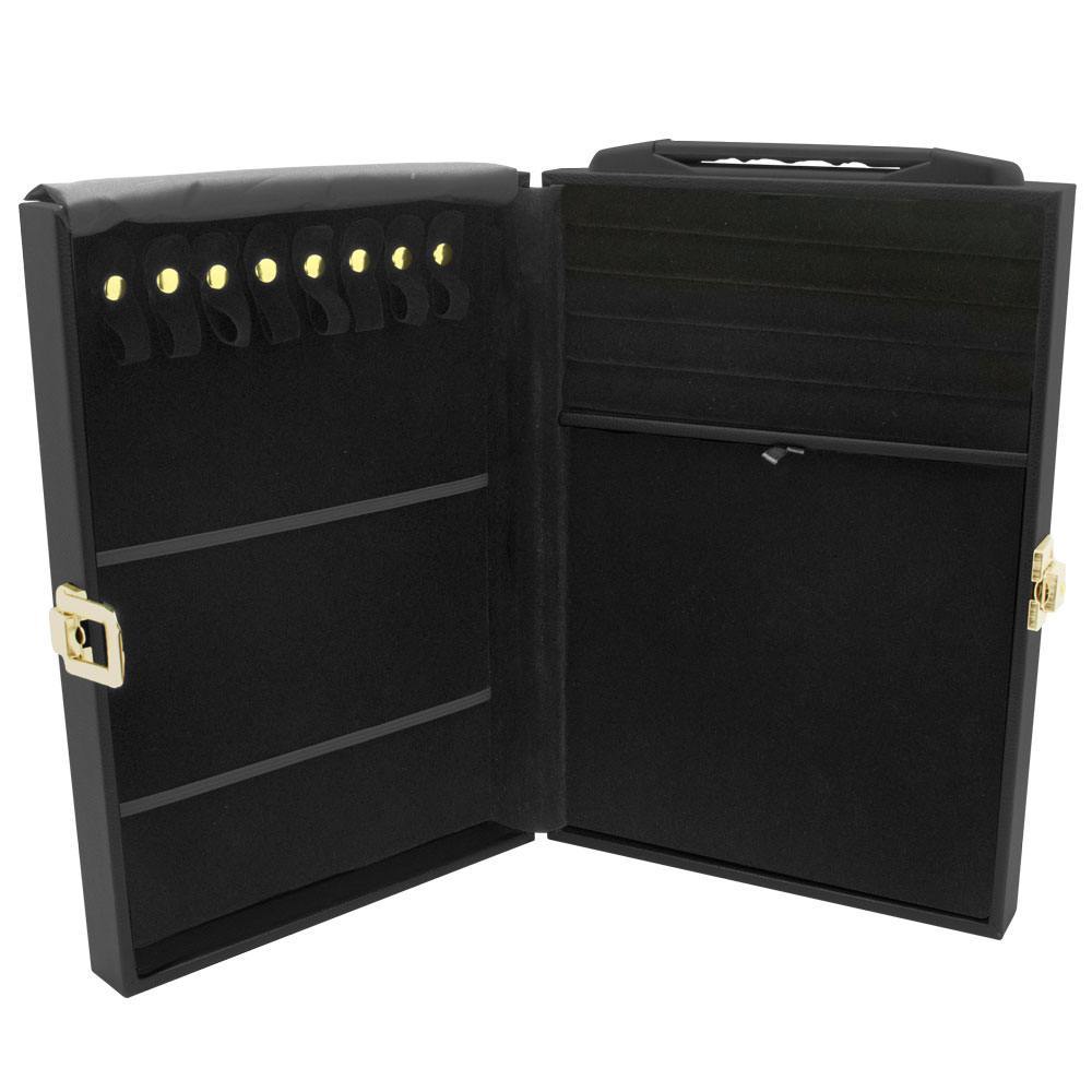 Black Jewelry Attache Case for Necklace / Chains, Rings and Bracelets