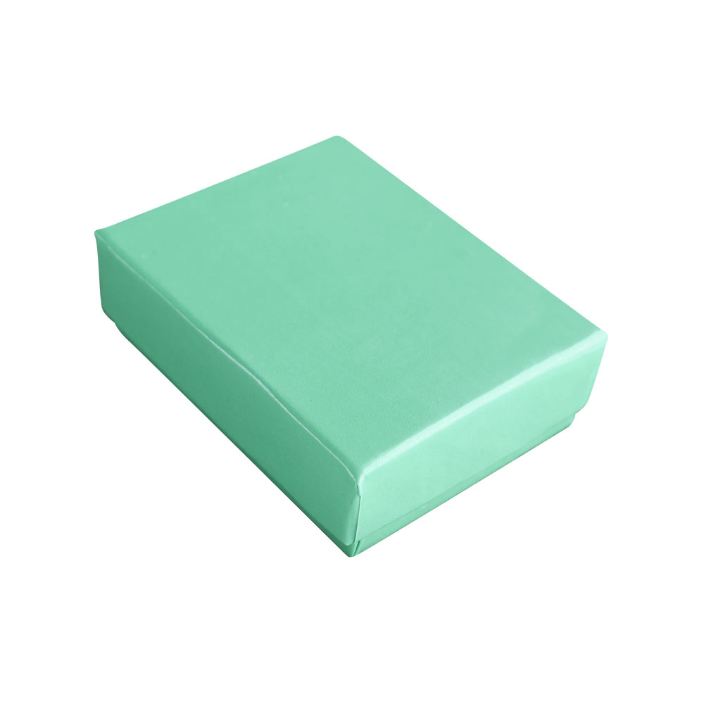 Teal Paper Cotton Filled Jewelry Gift Packaging Boxes #11