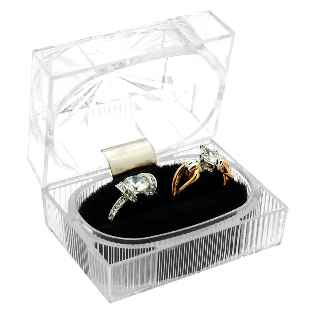 Clear Crystal style Lucite Jewelry Earring Boxes