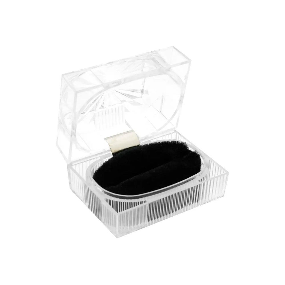 Clear Crystal Style Lucite Dual Jewelry Ring Boxes